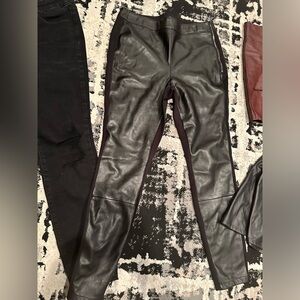 White House black market size 8 women’s faux leather from stretch pocket pants